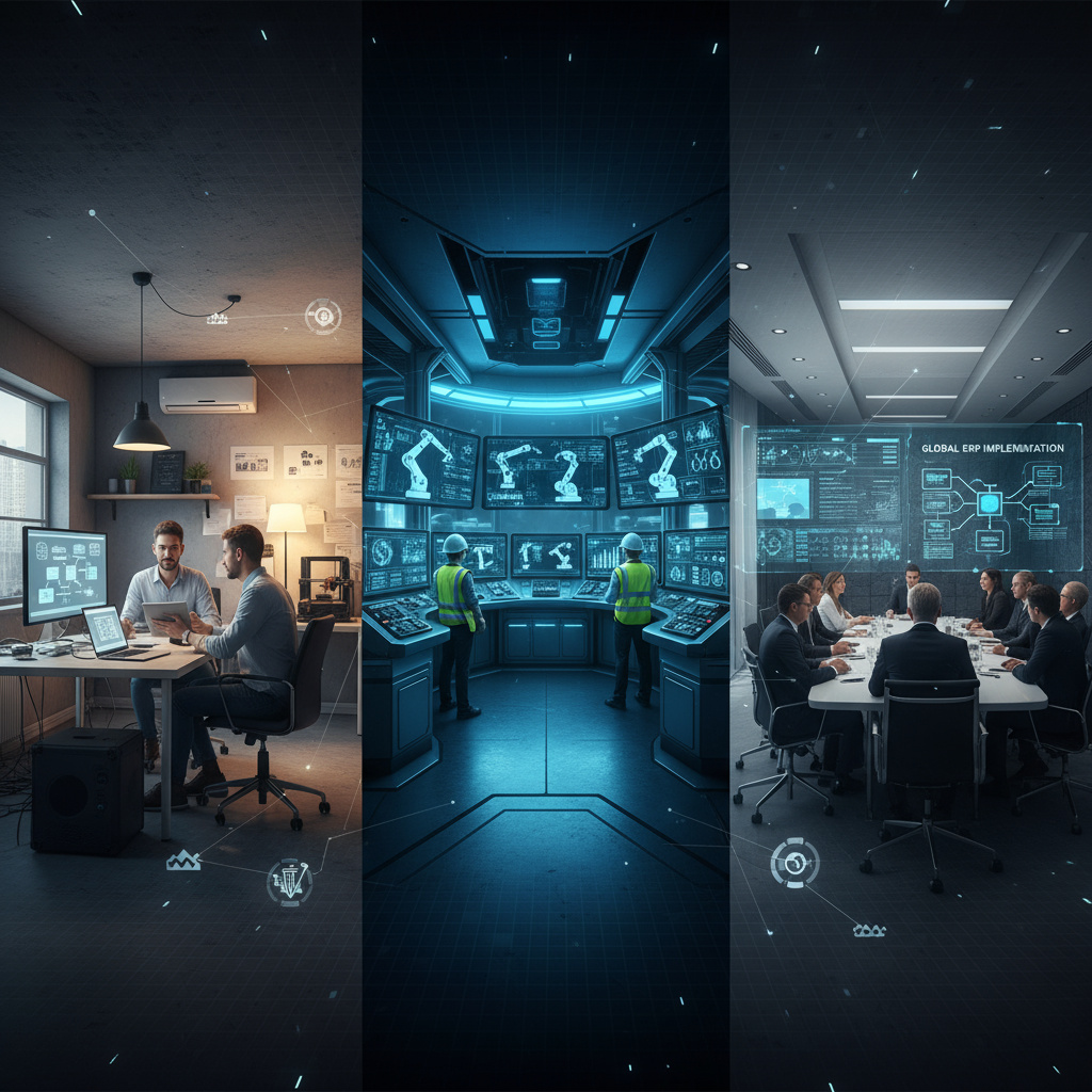 Collage verschiedener Unternehmensumfelder